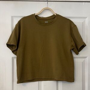 Uniqlo Olive Green Crop Top